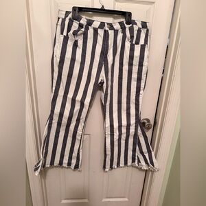 Striped Flare & Wide Leg Jeans